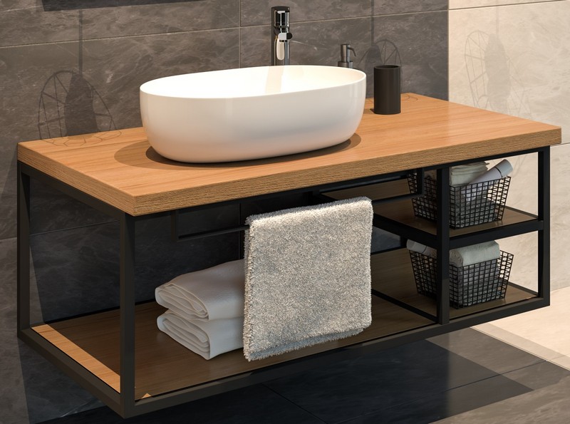 Slika proizvoda ARMAL INDY 100 BAZA VISEĆEG ELEMENTA ZA UMIVAONIK 100x60x40,8 cm HRAST