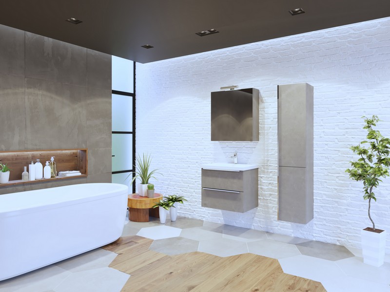 Slika proizvoda ARMAL IBIZA BAZA 55x43x49 cm S 2 LADICE SVIETLI BETON