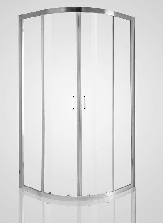 Slika proizvoda ARMAL DOMINO TUŠ KABINA POLUKRUŽNA 90 KLIK krom profil; prozirno staklo 6 mm, 90x90x190
