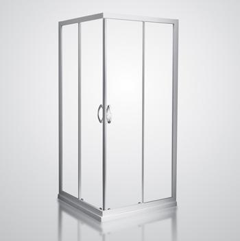 Slika proizvoda ARMAL DOMINO TUŠ KABINA KVADRATNA 90 KLIK krom profil; prozirno staklo 6 mm, 90x90x190