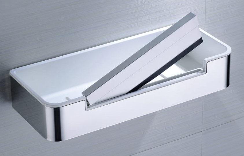Slika proizvoda ARMAL ARIA POLICA ZA TUŠ SA BRISAČEM STAKLA mirror finish 12,1x29x5,3 cm