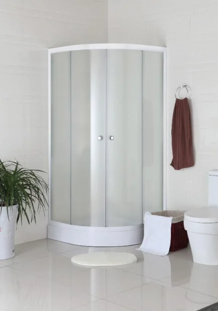 Slika proizvoda ARMAL BASIC TUŠ KABINA OBLA 80 EASY bijeli profil; mutno staklo 5 mm, 80x80x190