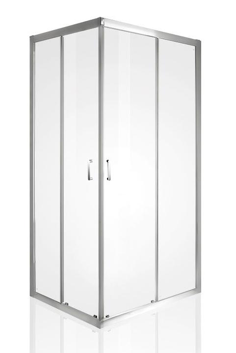 Slika proizvoda ARMAL DOMINO TUŠ KABINA PRAVOKUTNA 80x100 KLIK krom profil; prozirno staklo 6 mm, 80x100x190
